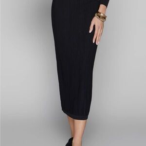Apparalel Elegant Black Midi Skirt